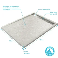 Receveur extra plat