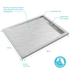 Receveur extra plat