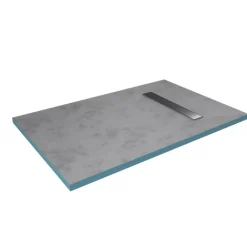 Receveur plat à carreler à écoulement linéaire
