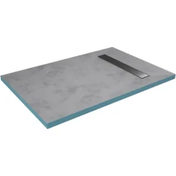 Receveur plat à carreler à écoulement linéaire