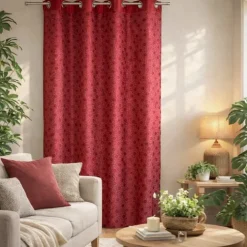 Rideau ameublement en Shantung doublé Fantaisie