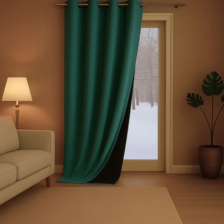 Rideau anti-froid doublé polaire