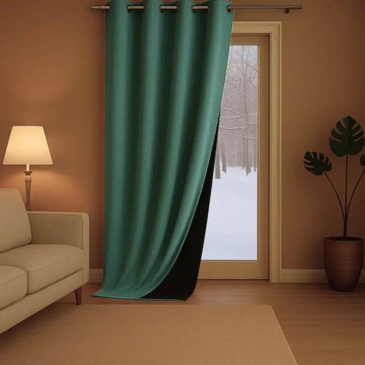 Rideau anti-froid doublé polaire