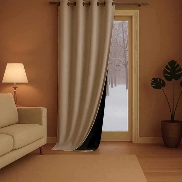 Rideau anti-froid doublé polaire