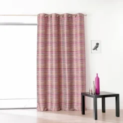 Rideau aspect shantung avec oeillet