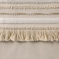 Rideau au top tissé et frangé