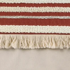 Rideau au top tissé et frangé
