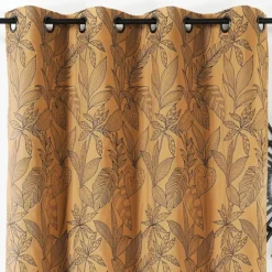 Rideau aux feuilles stylisées