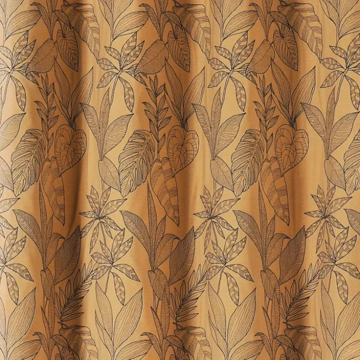 Rideau aux feuilles stylisées