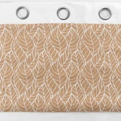Rideau bi-matière avec toile de jute imprimée