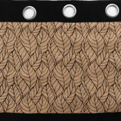 Rideau bi-matière avec toile de jute imprimée
