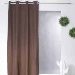 Rideau coloré en pur coton 8 œillets