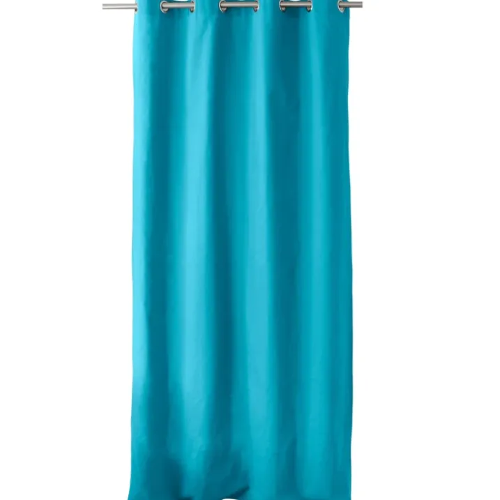 Rideau coloré en pur coton 8 œillets