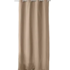 Rideau coloré en pur coton 8 œillets