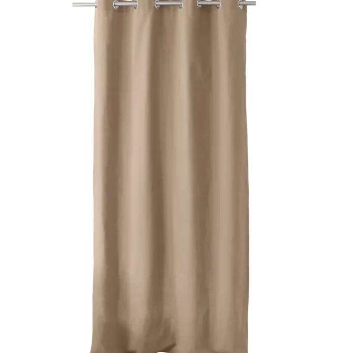 Rideau coloré en pur coton 8 œillets