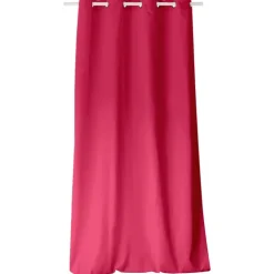 Rideau coloré en pur coton 8 œillets