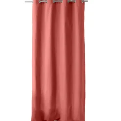 Rideau coloré en pur coton 8 œillets