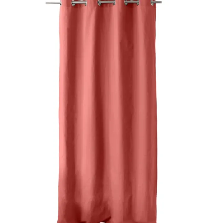Rideau coloré en pur coton 8 œillets