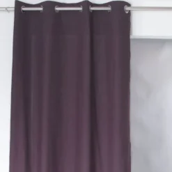 Rideau coloré en pur coton 8 œillets