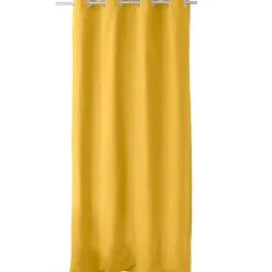 Rideau coloré en pur coton 8 œillets