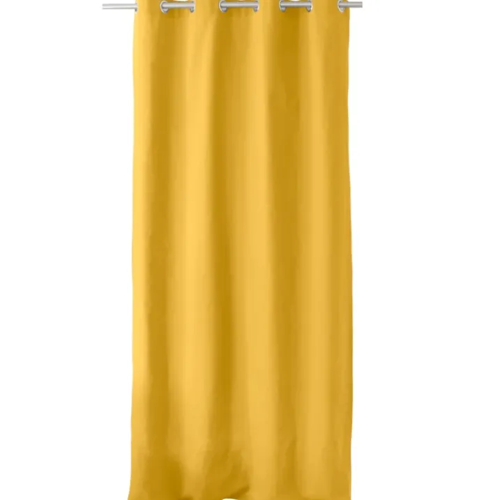 Rideau coloré en pur coton 8 œillets