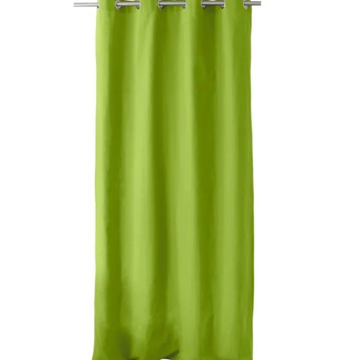 Rideau coloré en pur coton 8 œillets