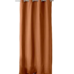 Rideau coloré en pur coton 8 œillets