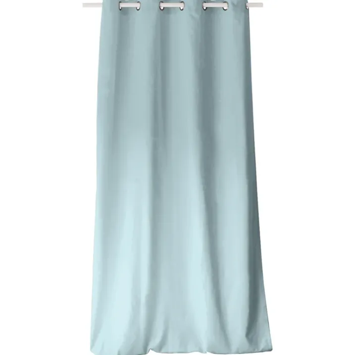 Rideau coloré en pur coton 8 œillets