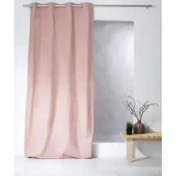 Rideau coloré en pur coton 8 œillets