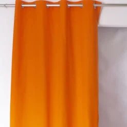Rideau coloré en pur coton 8 œillets