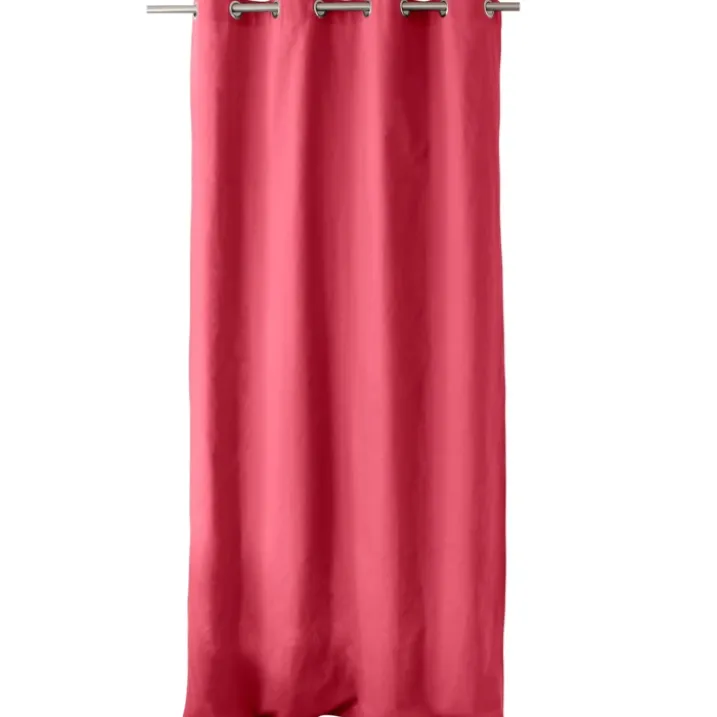 Rideau coloré en pur coton 8 œillets