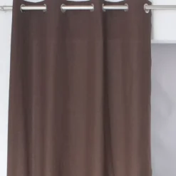 Rideau coloré en pur coton 8 œillets