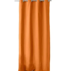 Rideau coloré en pur coton 8 œillets