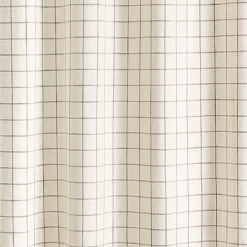 Rideau 100% coton à carreaux beige LOURMARIN