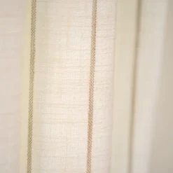 Rideau 100% coton à rayures beige LOURMARIN