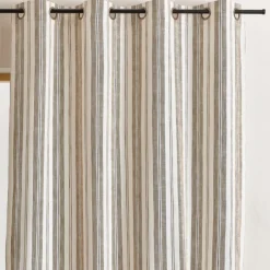 Rideau 100% coton rayures tapissier LOURMARIN