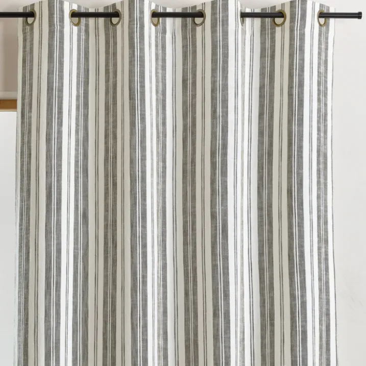 Rideau 100% coton rayures tapissier LOURMARIN