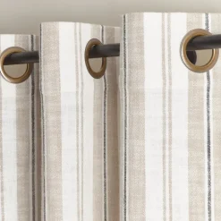 Rideau 100% coton rayures tapissier LOURMARIN