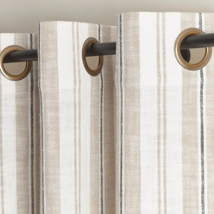Rideau 100% coton rayures tapissier LOURMARIN