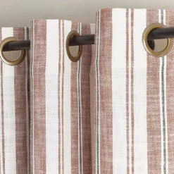 Rideau 100% coton rayures tapissier LOURMARIN