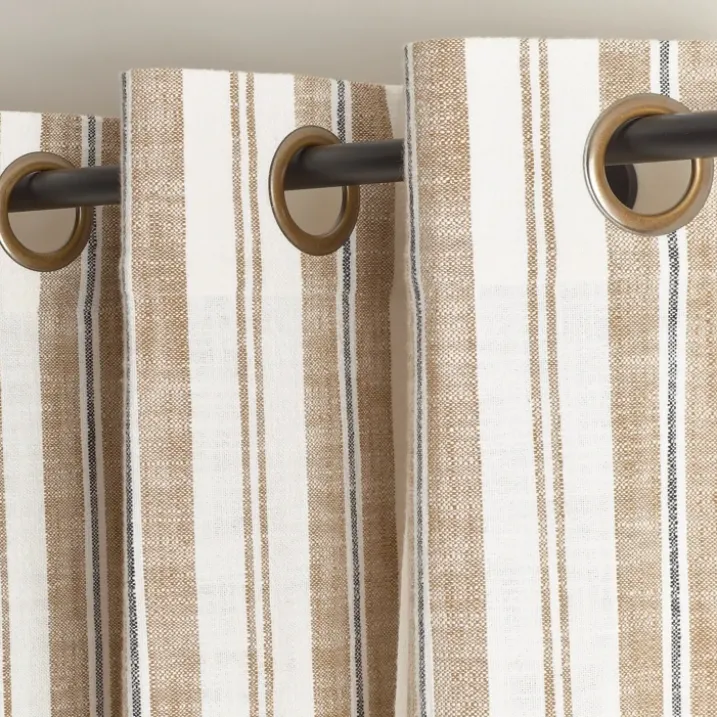 Rideau 100% coton rayures tapissier LOURMARIN