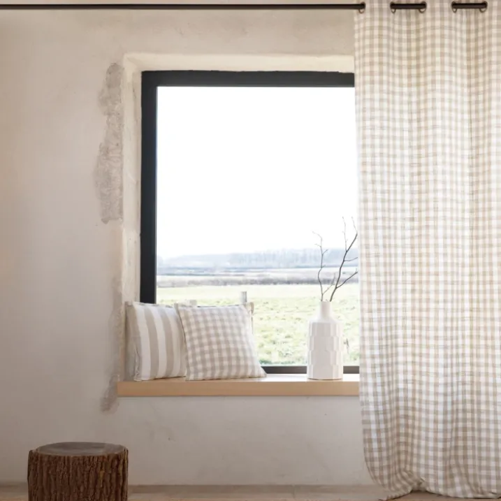 Rideau 100% coton vichy LOURMARIN