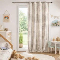 Rideau 100% coton vichy LOURMARIN