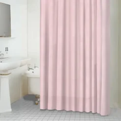 Rideau de douche uni aspect tissu