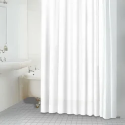 Rideau de douche uni aspect tissu