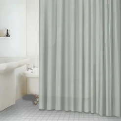Rideau de douche uni aspect tissu