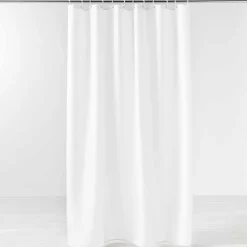 Rideau de douche uni avec crochets