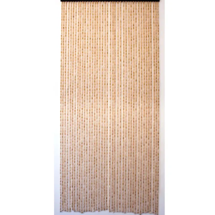 Rideau de perles en bois et bambou