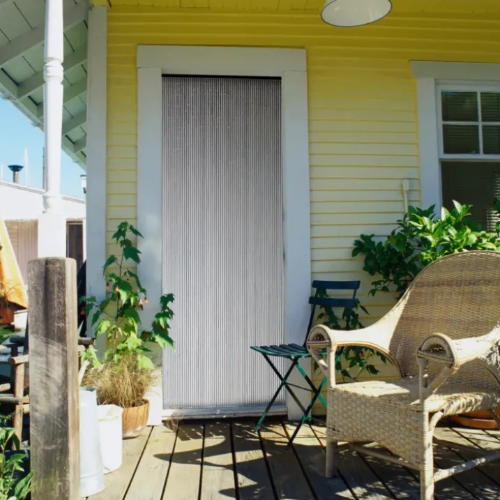 Rideau de porte en bambou avec bâtonnets naturels
