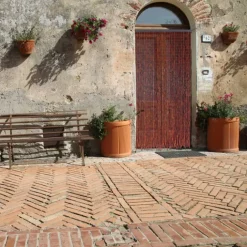 Rideau de porte en bambou et perles de bois